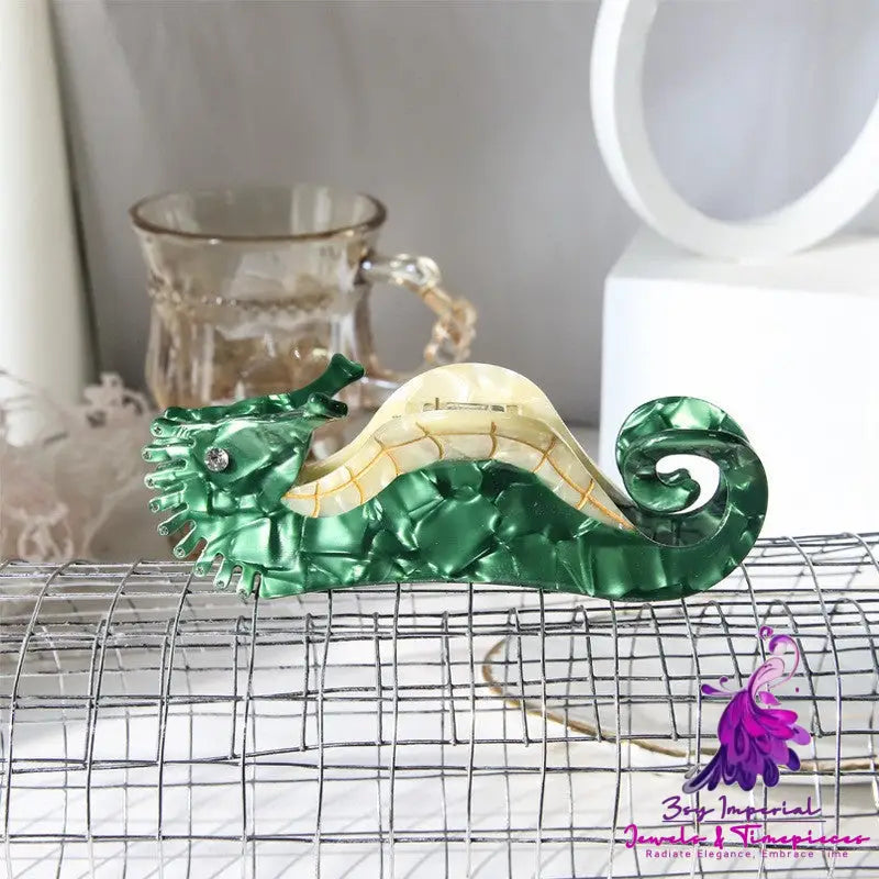 Seahorse Head Acetate Clip Hair Accessories