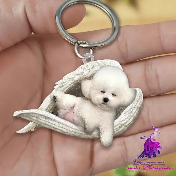 Creative Fashion Cute Dog-shaped Acrylic Keychain