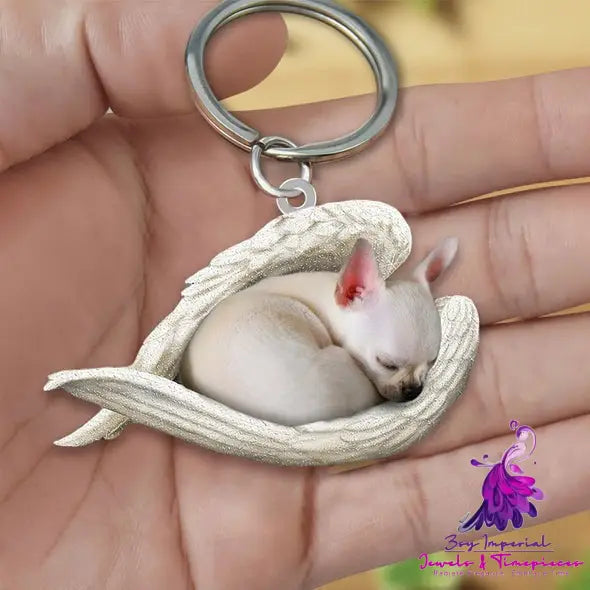 Creative Fashion Cute Dog-shaped Acrylic Keychain