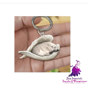 Creative Fashion Cute Dog-shaped Acrylic Keychain