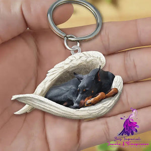 Creative Fashion Cute Dog-shaped Acrylic Keychain