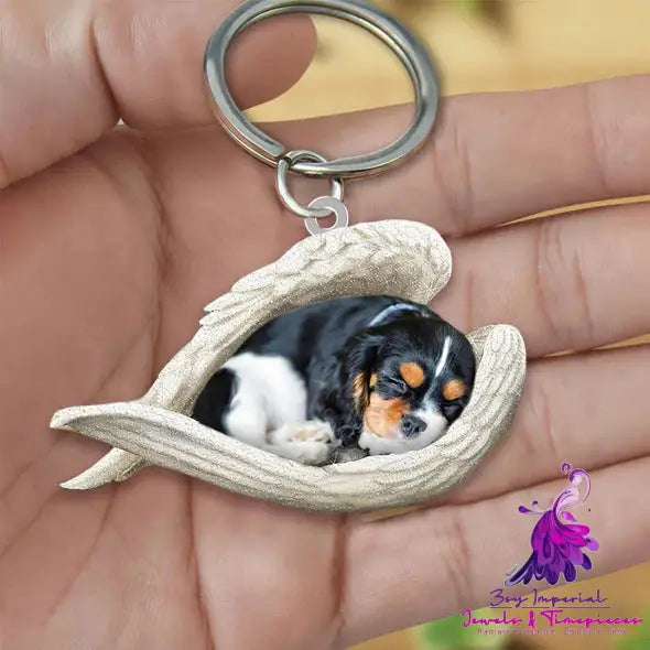 Creative Fashion Cute Dog-shaped Acrylic Keychain