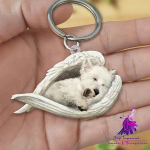 Creative Fashion Cute Dog-shaped Acrylic Keychain