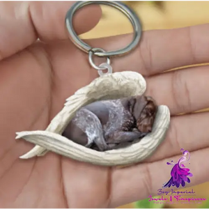 Creative Fashion Cute Dog-shaped Acrylic Keychain