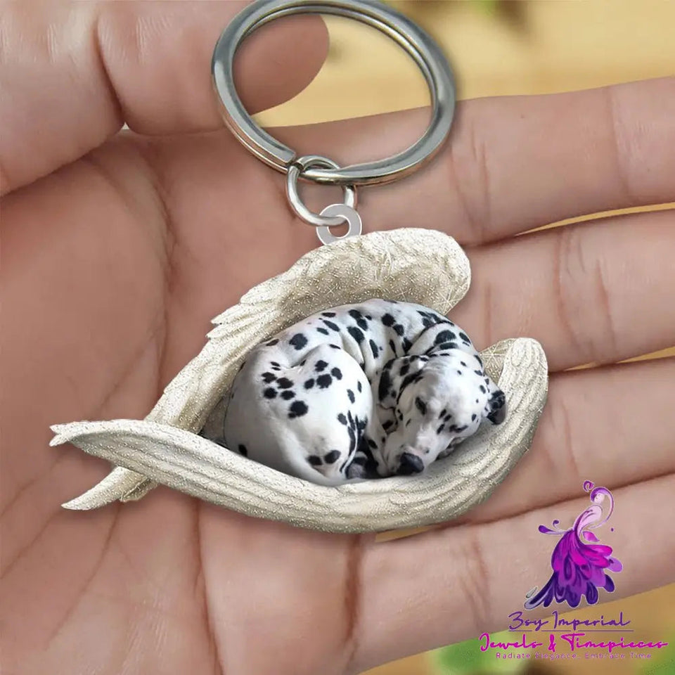 Creative Fashion Cute Dog-shaped Acrylic Keychain