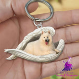 Creative Fashion Cute Dog-shaped Acrylic Keychain