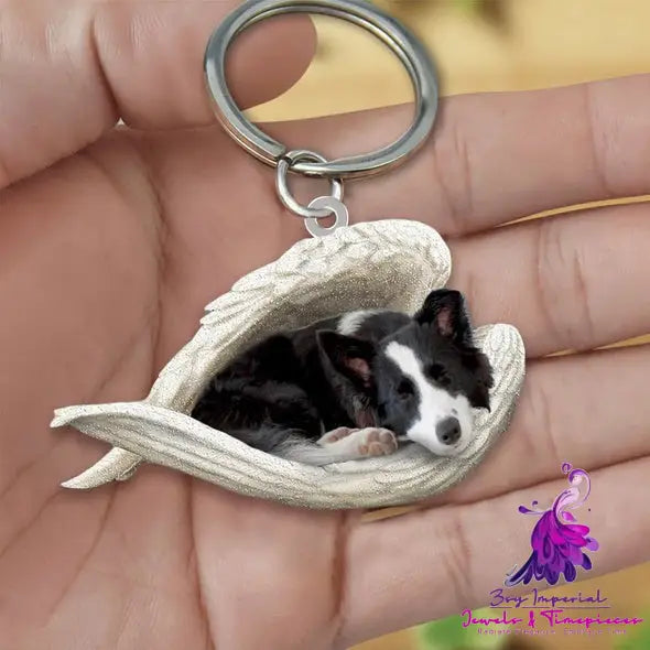 Creative Fashion Cute Dog-shaped Acrylic Keychain