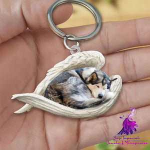 Creative Fashion Cute Dog-shaped Acrylic Keychain