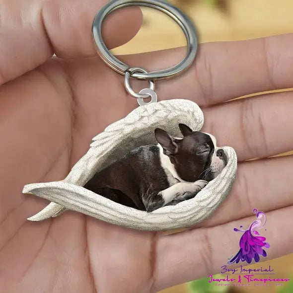 Creative Fashion Cute Dog-shaped Acrylic Keychain