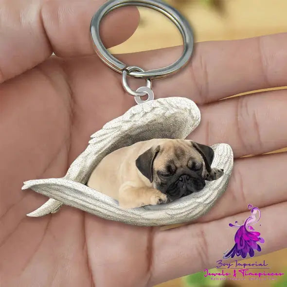 Creative Fashion Cute Dog-shaped Acrylic Keychain