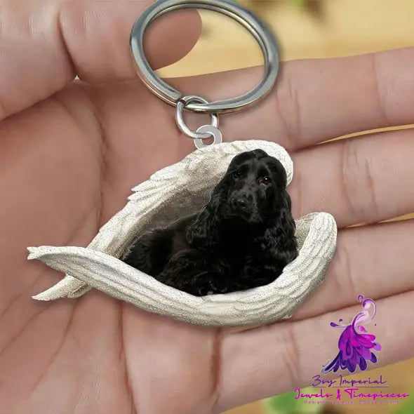 Creative Fashion Cute Dog-shaped Acrylic Keychain