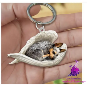 Creative Fashion Cute Dog-shaped Acrylic Keychain