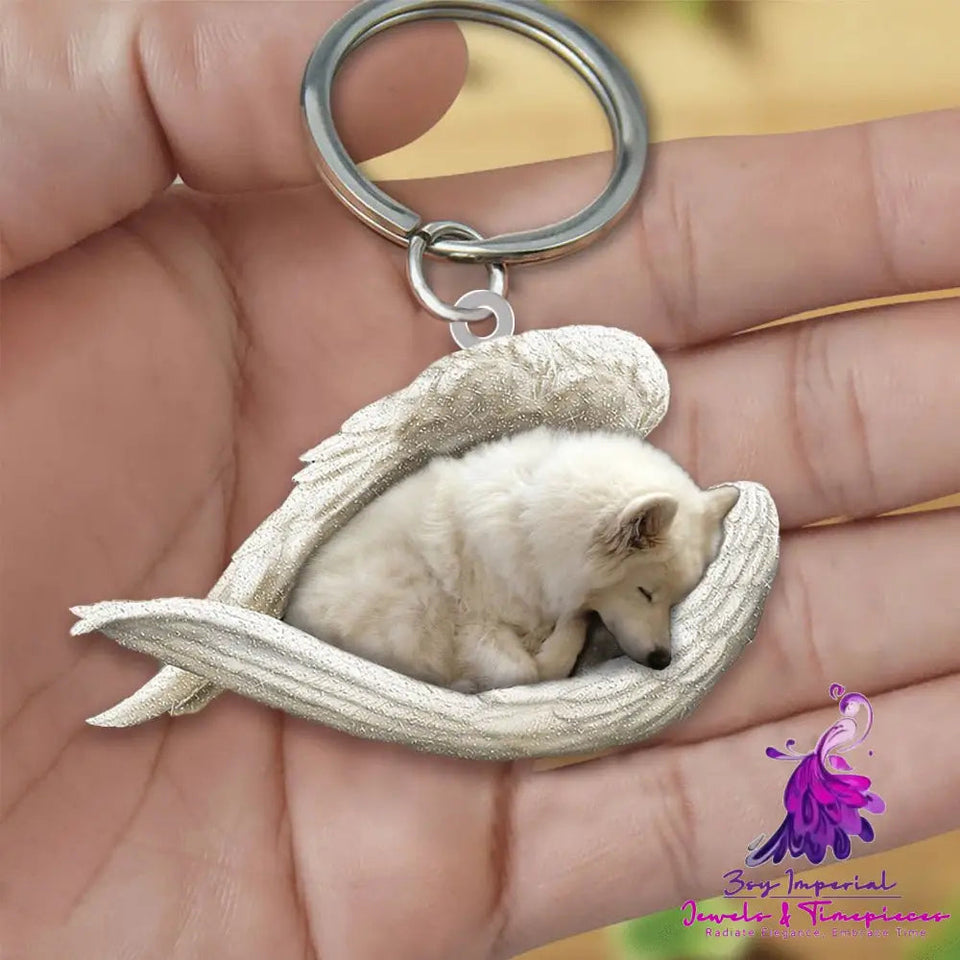 Creative Fashion Cute Dog-shaped Acrylic Keychain