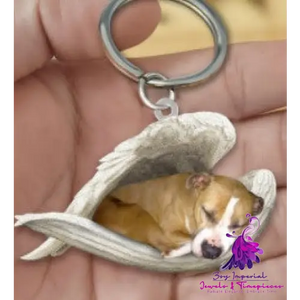 Creative Fashion Cute Dog-shaped Acrylic Keychain