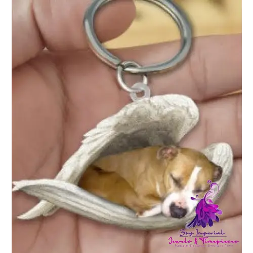 Creative Fashion Cute Dog-shaped Acrylic Keychain