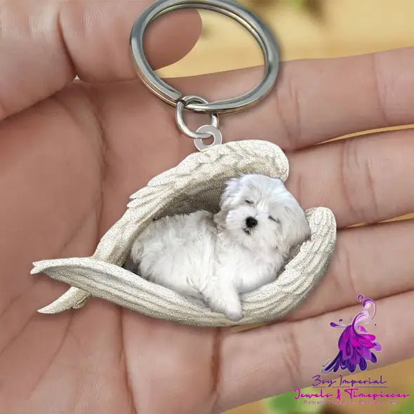 Creative Fashion Cute Dog-shaped Acrylic Keychain