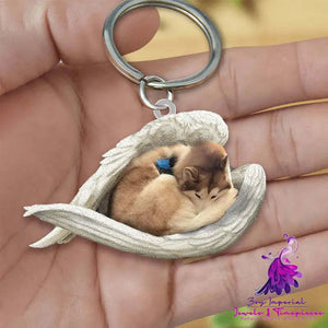 Creative Fashion Cute Dog-shaped Acrylic Keychain