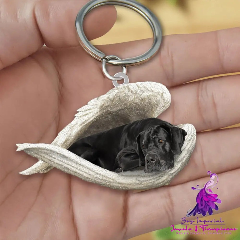 Creative Fashion Cute Dog-shaped Acrylic Keychain