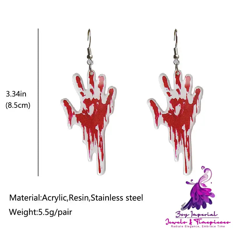 Horror Skull Shape Acrylic Earrings