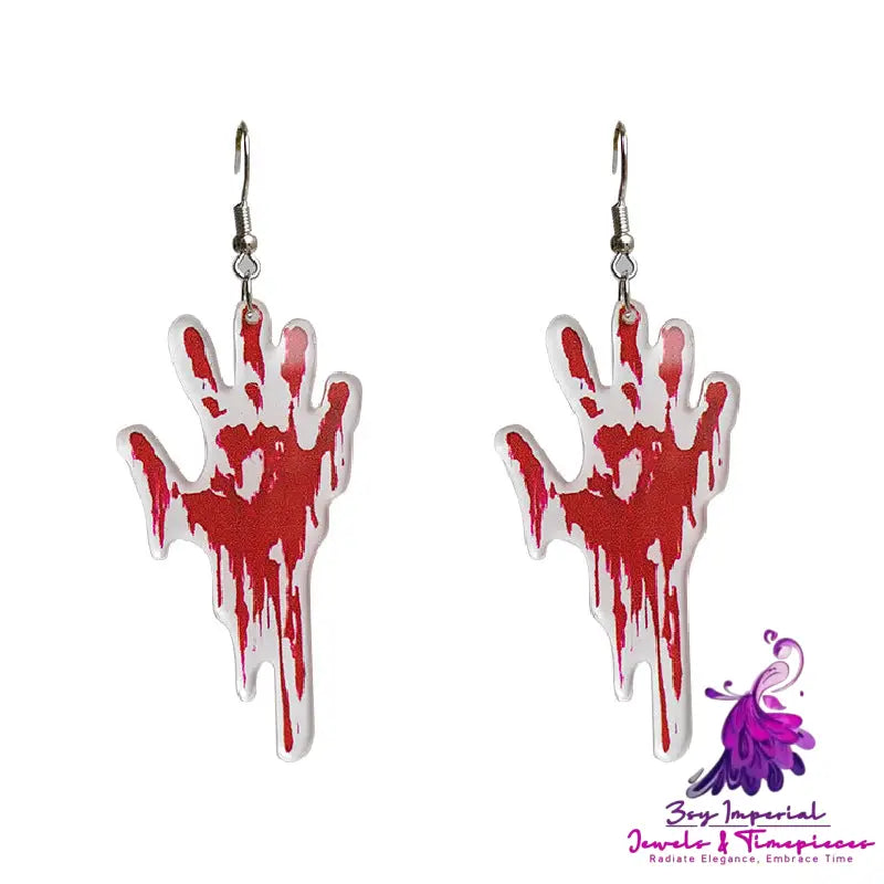 Horror Skull Shape Acrylic Earrings