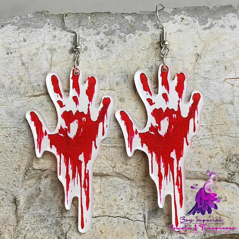 Horror Skull Shape Acrylic Earrings