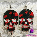 Horror Skull Shape Acrylic Earrings