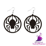 Round Acrylic Halloween Earrings