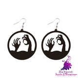 Round Acrylic Halloween Earrings