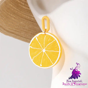 Fruit Shape Acrylic Plate Earrings