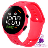 LED Round Waterproof Children’s Electronic Watch