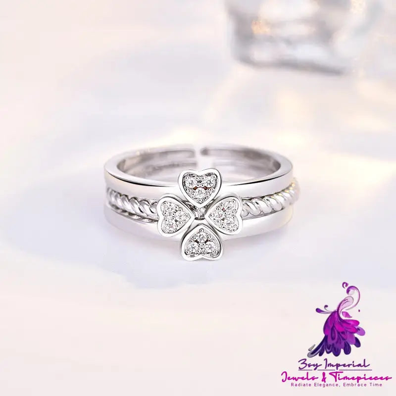 Adjustable Clover Combination Ring