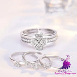 Adjustable Clover Combination Ring