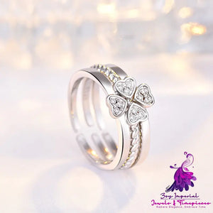 Adjustable Clover Combination Ring