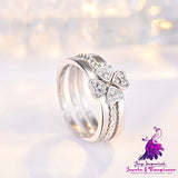 Adjustable Clover Combination Ring