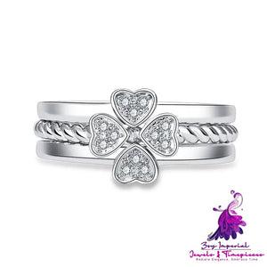 Adjustable Clover Combination Ring