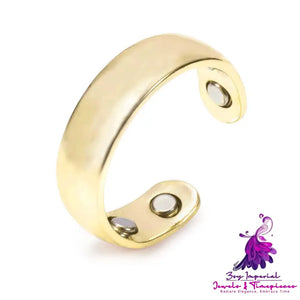 Magnet Copper Adjustable Ring