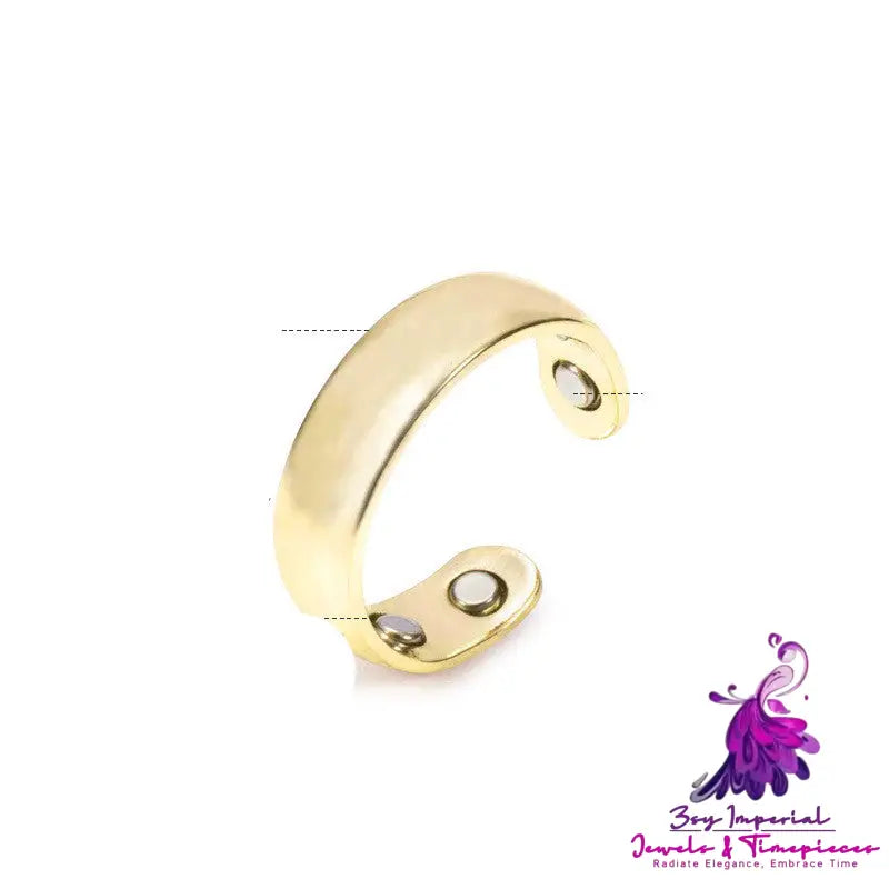 Magnet Copper Adjustable Ring