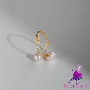 Elastic Gold Pearl Ring