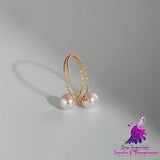 Elastic Gold Pearl Ring