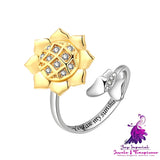 Adjustable Sunflower Rotating Ring