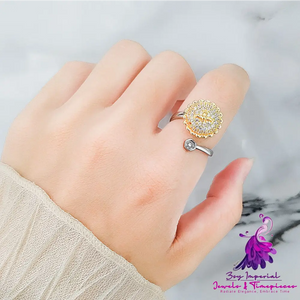 Adjustable Sunflower Rotating Ring