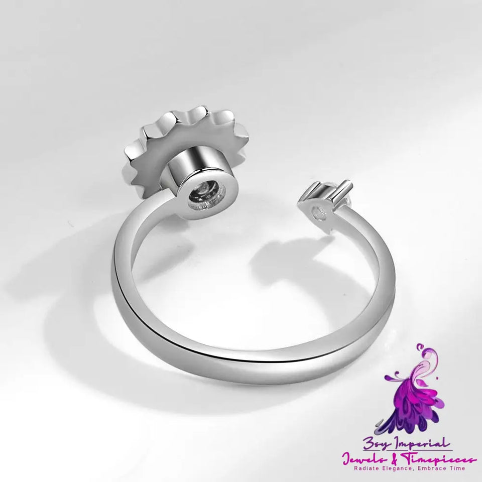 Adjustable Sunflower Rotating Ring