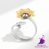 Adjustable Sunflower Rotating Ring