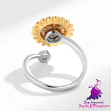 Adjustable Sunflower Rotating Ring