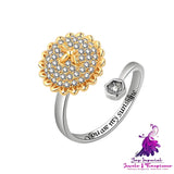 Adjustable Sunflower Rotating Ring