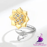 Adjustable Sunflower Rotating Ring