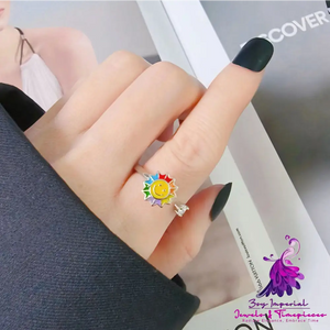 Adjustable Sunflower Rotating Ring