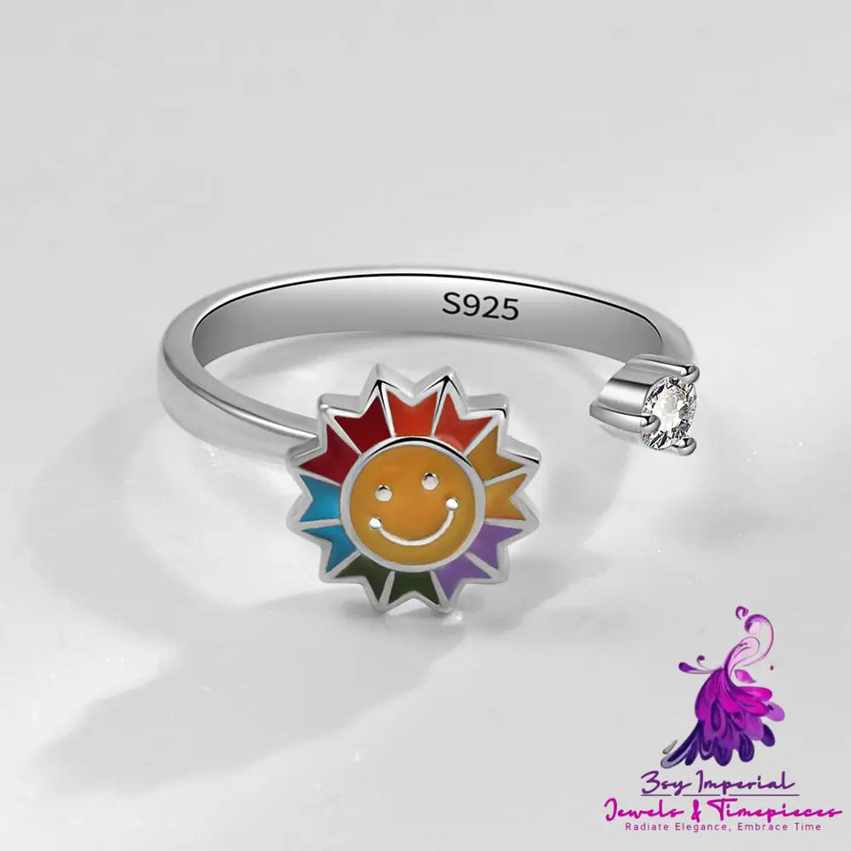 Adjustable Sunflower Rotating Ring