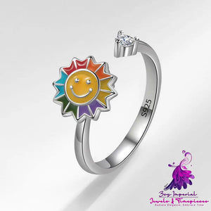 Adjustable Sunflower Rotating Ring