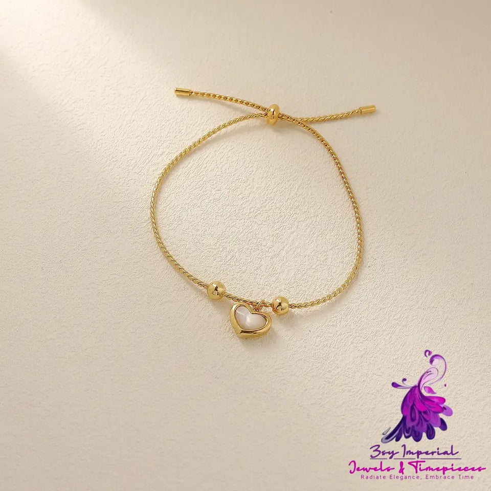 Peach Heart Love Bracelet